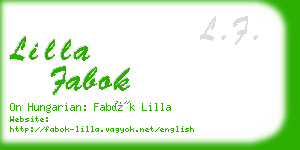 lilla fabok business card